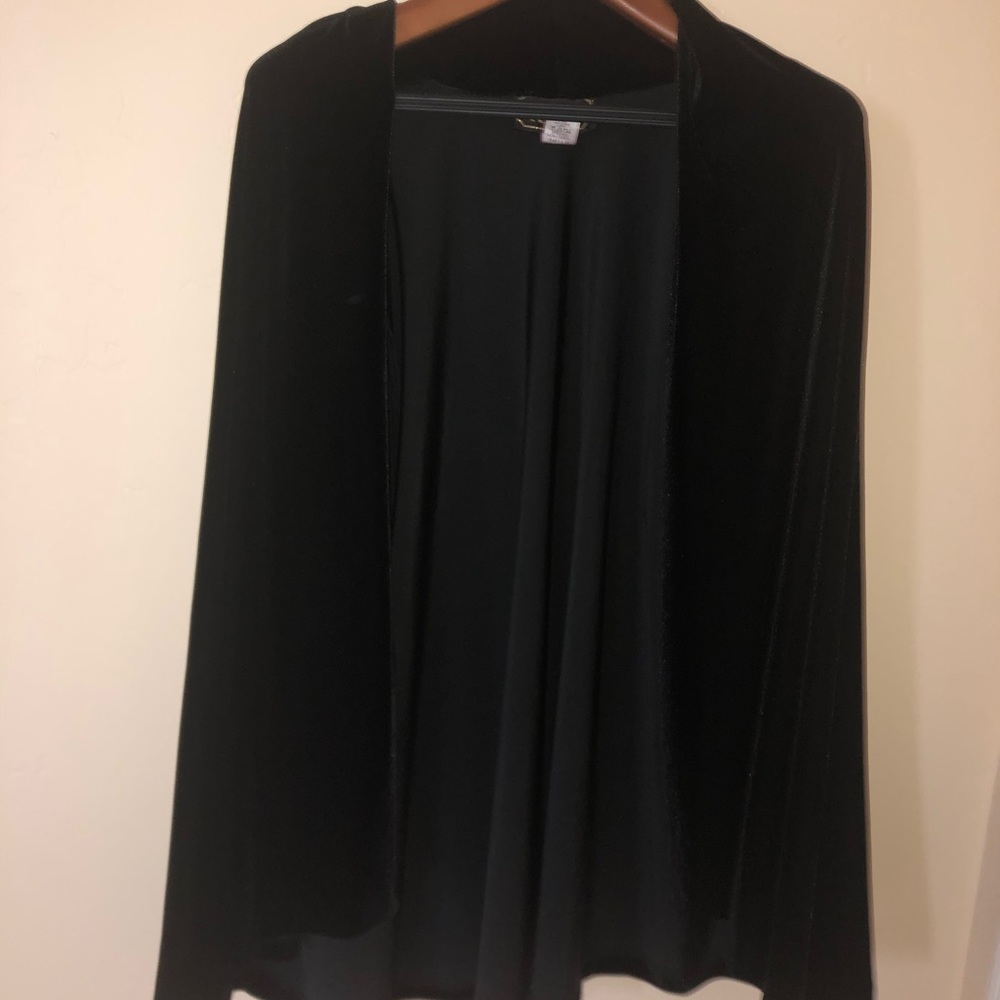 Black Velvet Open-Evening Swing Jacket